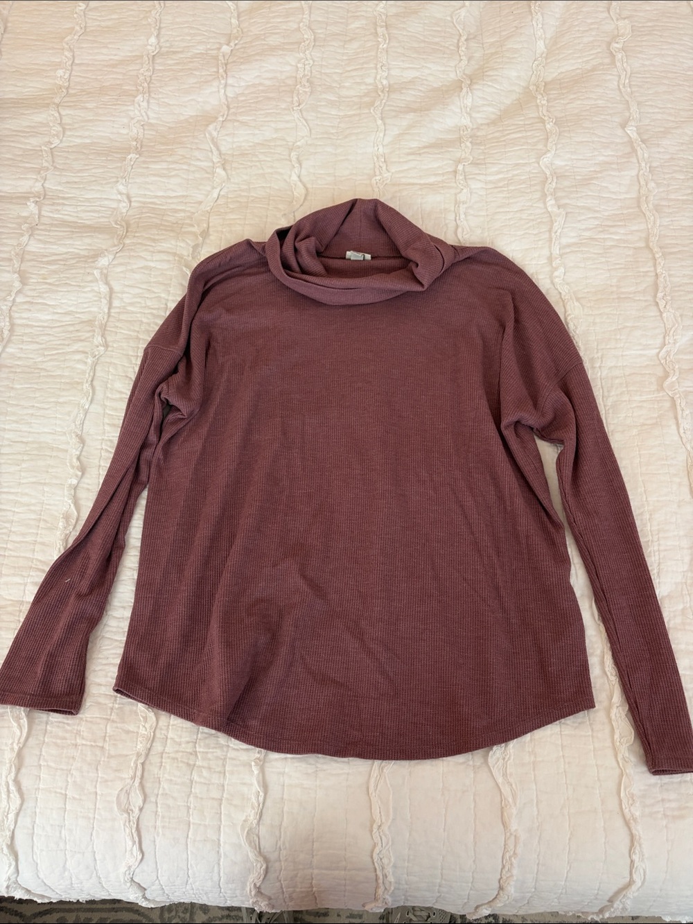 a new day Long Sleeve Cowl Neck Top - Dusty Mauve
